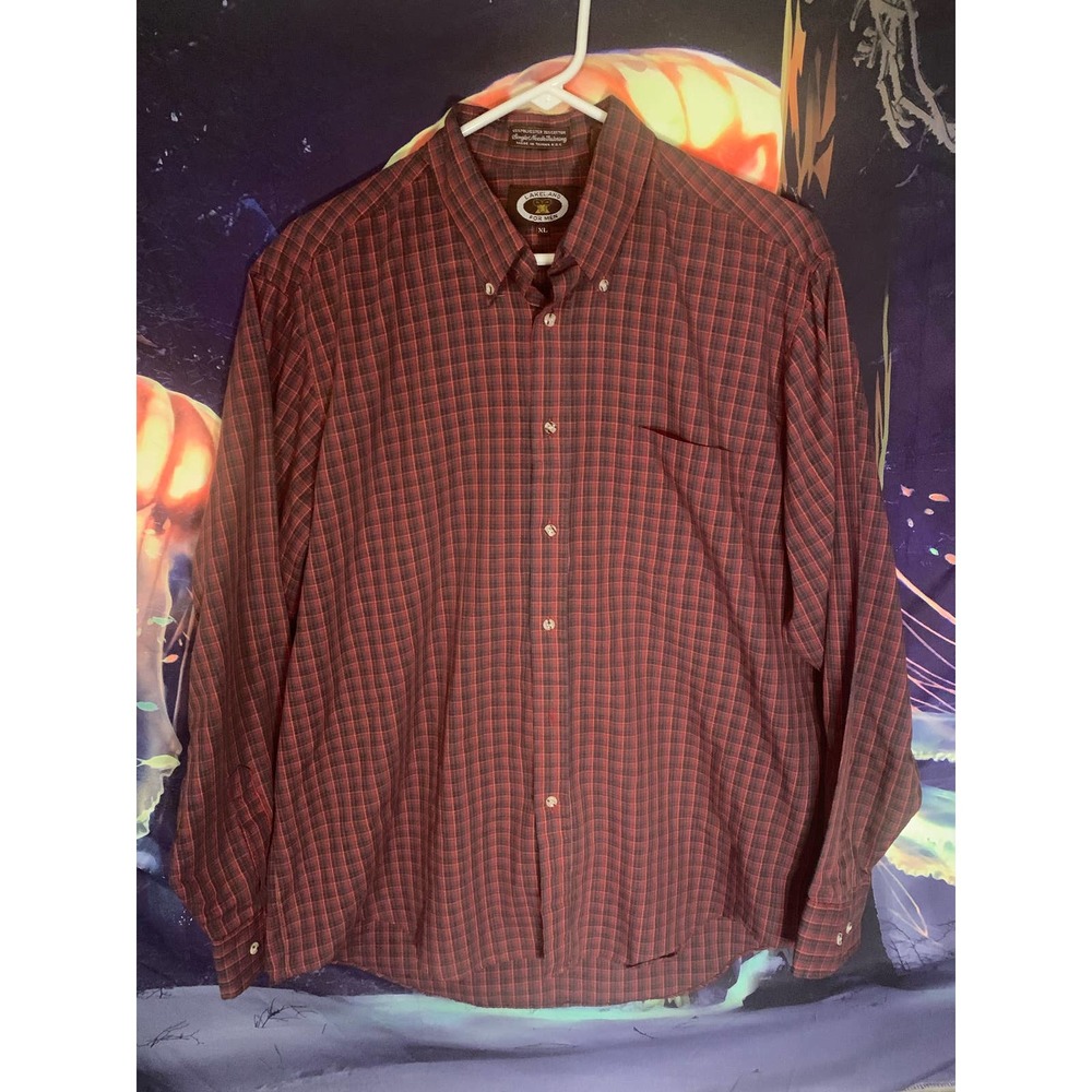 Lakeland Men's Red XL Single Needle Tailored Flannel.